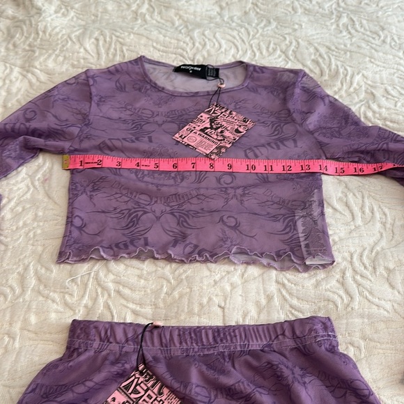 New Girl Order Dolls Kill Angel Face Mesh Skirt Set UK 8/S - Picture 11 of 12